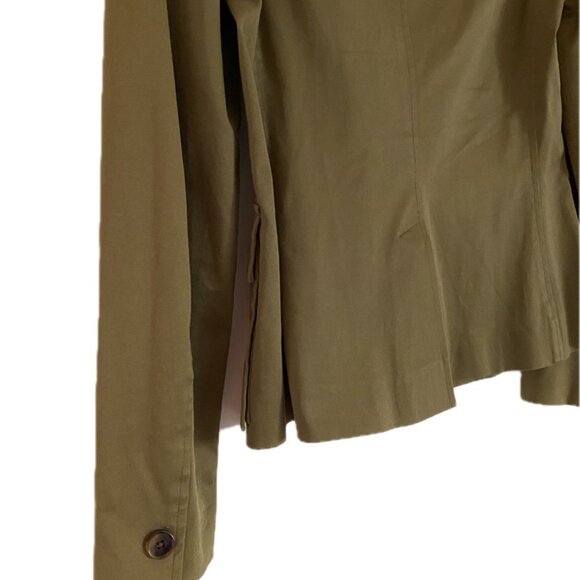 Ralph Lauren Blue Label Utility Jacket Military Blazer Army Green Womens Size 6 - Picture 7 of 12